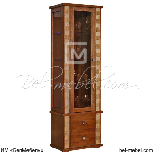 Шкаф с витриной "Тунис" П 343.19Ш