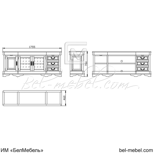 Тумба под ТВ "Маэстро" СКМ-002-48