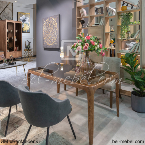 Стол обеденный со стеклом "Порто"