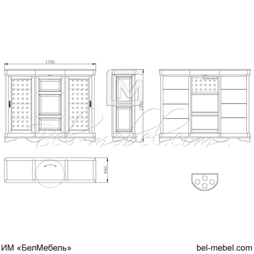 Шкаф комбинированный "Маэстро" эскиз 29