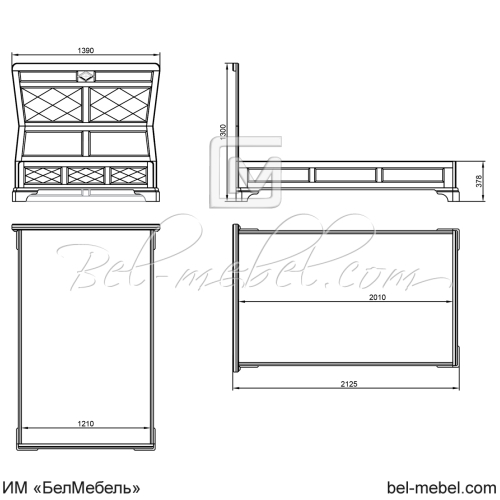Кровать "Софи" СКМ-004-22/1200