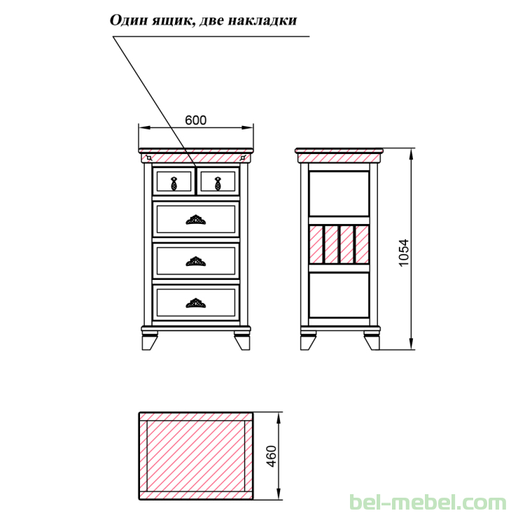 Комод "Винтаж" СКМ-006-04