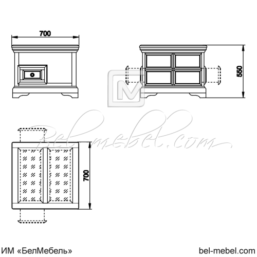 Стол журнальный "Сальвина" СКМ-003-67