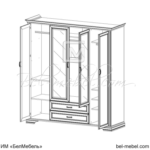 Шкаф для одежды MONAKO 4D2SZ