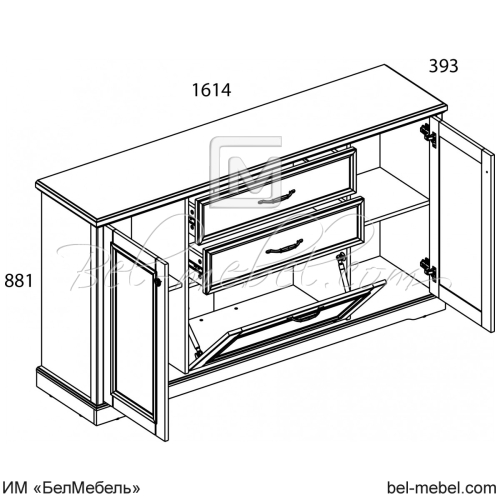 TOSCANA NEW, Тумба 3D2S-1