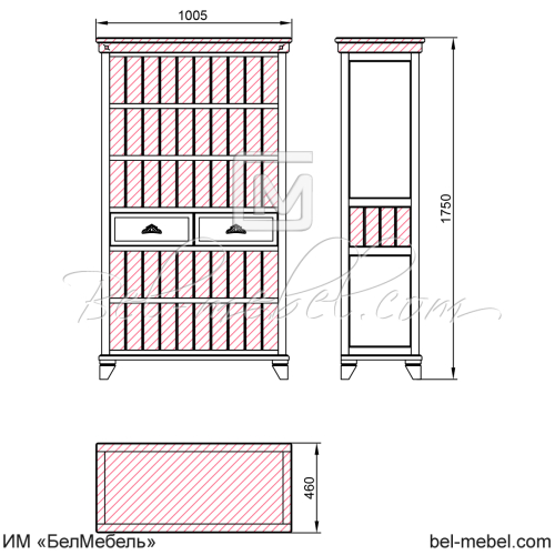 Стеллаж "Винтаж" СКМ-006-61