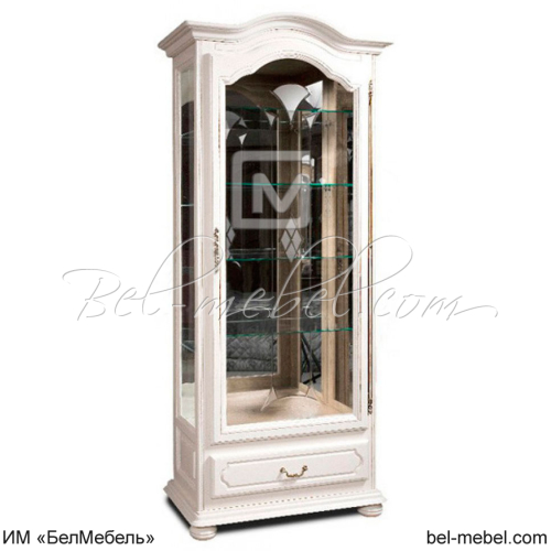 Шкаф с витриной "Давиль" (стекло декор.) ММ-126-54