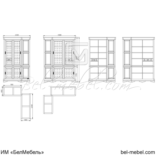 Шкаф для книг угловой "Маэстро" СКМ-002-59