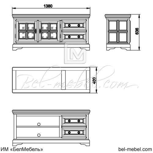 Тумба под ТВ "Сальвина" СКМ-003-09
