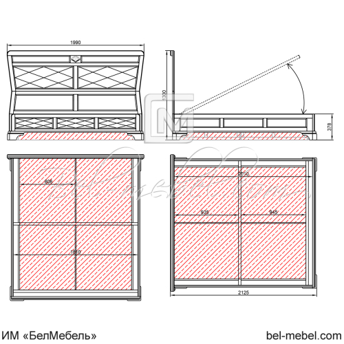 Кровать "Софи" СКМ-004-22П/1800