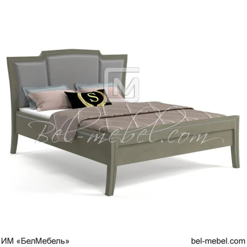 Кровать Орта ММ-350-02-18Б Олива + белая патина