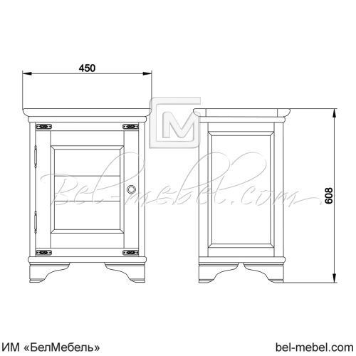 Тумба прикроватная "Марина" СКМ-001-01-01