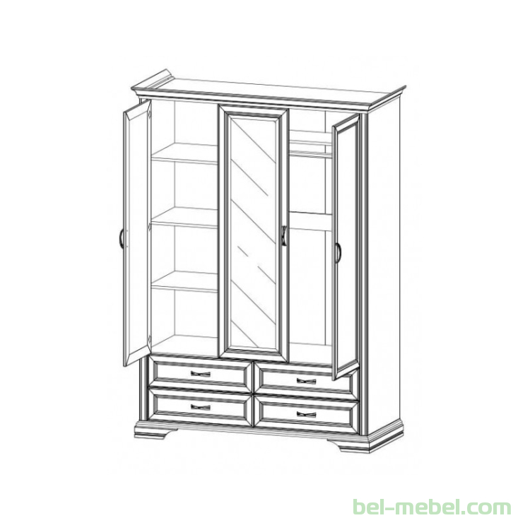 Шкаф для одежды MONAKO 3D4SZ
