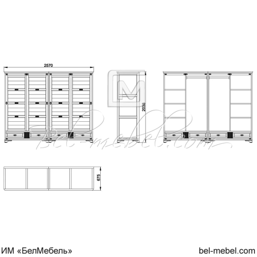 Шкаф для одежды "Марина" эскиз 46