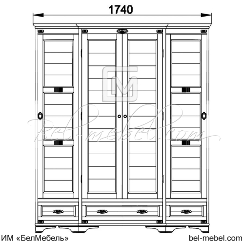Шкаф для одежды "Марина" СКМ-001-14