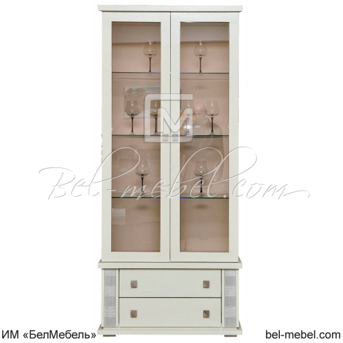 Шкаф с витриной "Тунис" П 343.22Ш