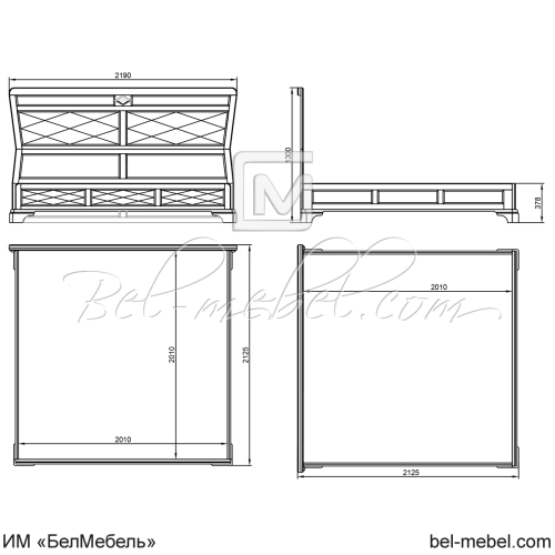 Кровать "Софи" эскиз 36
