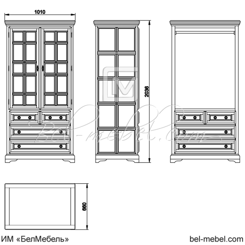 Шкаф для одежды "Сальвина" СКМ-003-102