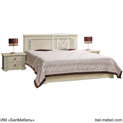 Кровать Тунис 160 П 344.05 Слоновая кость с серебрением