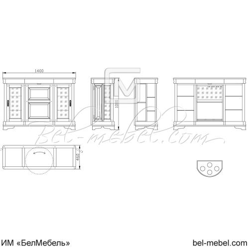 Шкаф комбинированный "Маэстро" СКМ-002-08-03