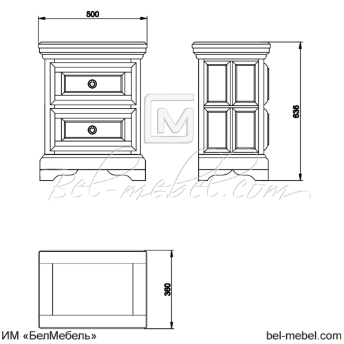 Тумба прикроватная "Сальвина" СКМ-003-02