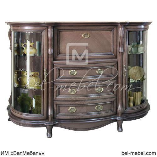 Комод с витриной "Луи" ММ-240-07