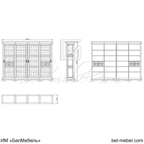 Шкаф для книг "Маэстро" эскиз 79