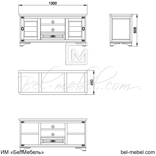 Тумба под ТВ "Марина" эскиз 103
