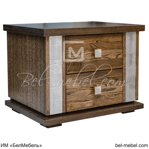 Тумба прикроватная Тунис П 344.04 Венге с серебрением