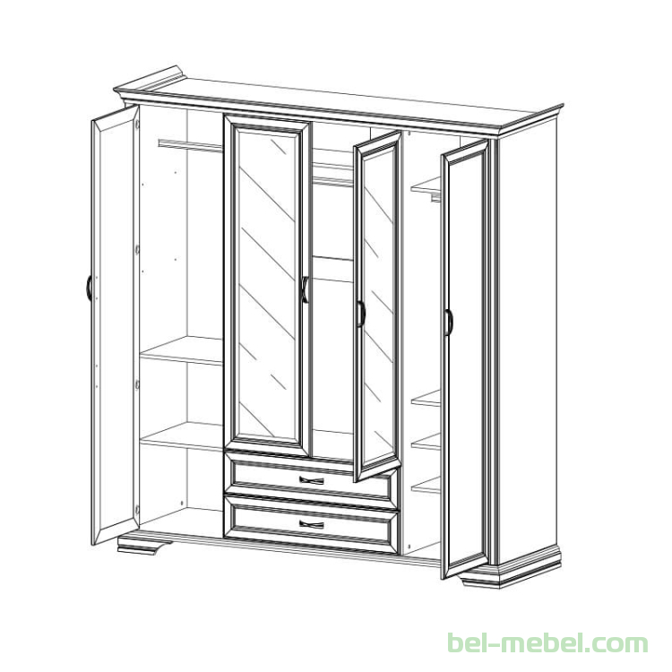 Шкаф для одежды MONAKO 4D2SZ