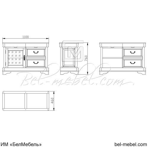 Тумба под ТВ "Маэстро" СКМ-002-54
