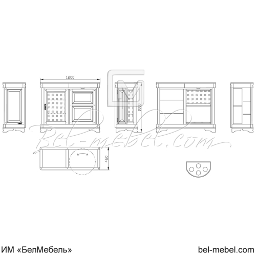 Шкаф комбинированный "Маэстро" эскиз 36