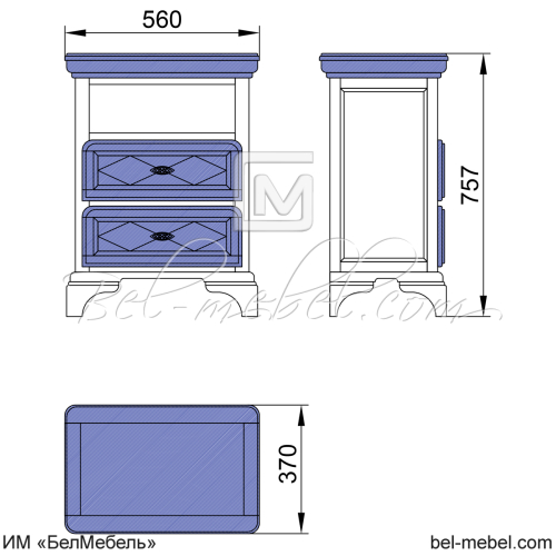 Тумба прикроватная "Софи" эскиз 5