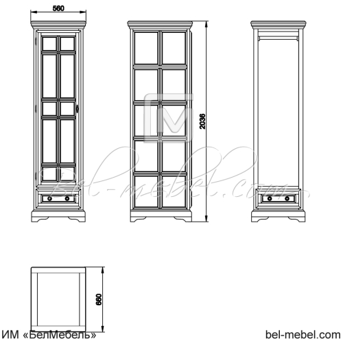 Шкаф для одежды "Сальвина" СКМ-003-101-01