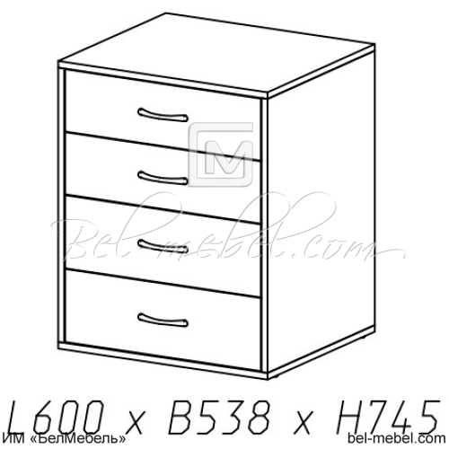 Комод "Верди Классик" П3.0487.1.41  для шкафа-купе