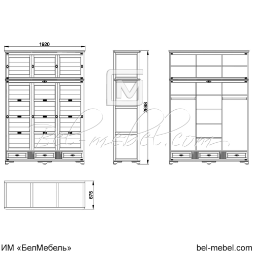 Шкаф для одежды "Марина" эскиз 45