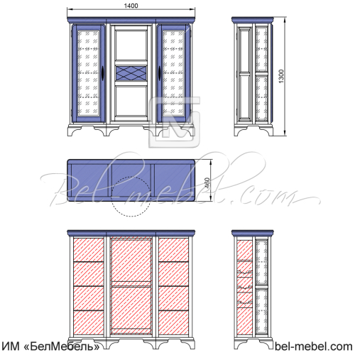 Шкаф комбинированный "Софи" СКМ-004-64