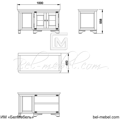 Тумба для обуви "Марина" эскиз 165