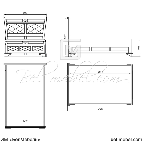 Кровать "Софи" СКМ-004-21/1200