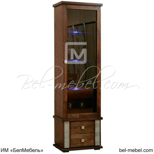 Шкаф с витриной "Тунис 1" П 343.01Ш Шкаф с витриной "Тунис 1" П 343.01Ш