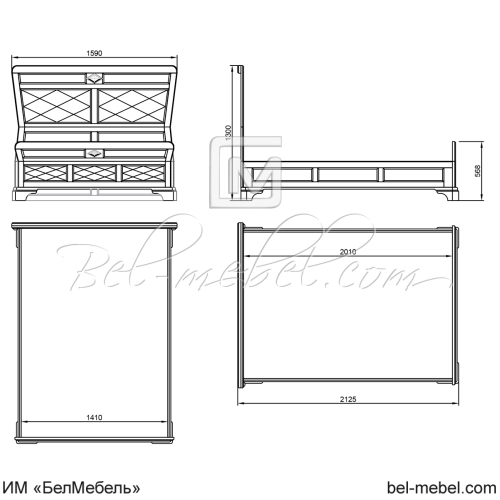 Кровать "Софи" СКМ-004-21/1400
