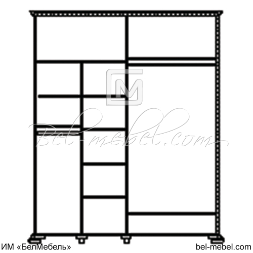Шкаф-купе для одежды Лика" 2-х дв. ММ-137-01/02РБ