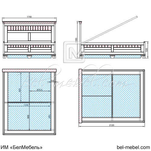 Кровать "Винтаж" СКМ-006-24П/1600