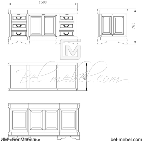 Стол письменный "Маэстро" СКМ-002-39