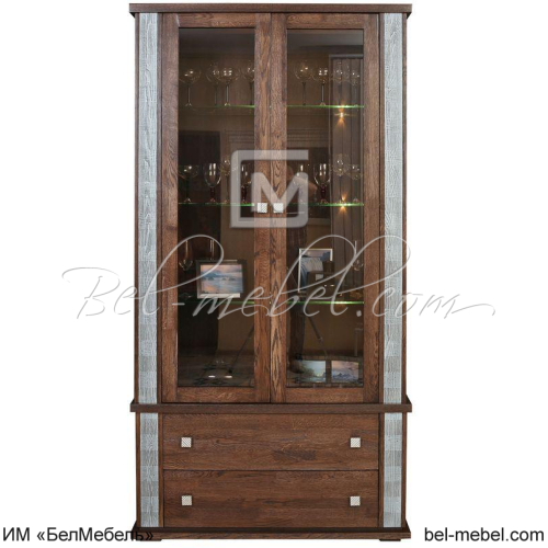 Шкаф с витриной "Тунис" П 343.20Ш