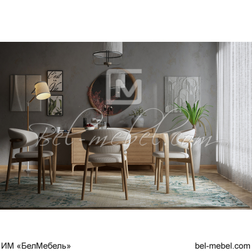 Стол обеденный со стеклом "Порто"