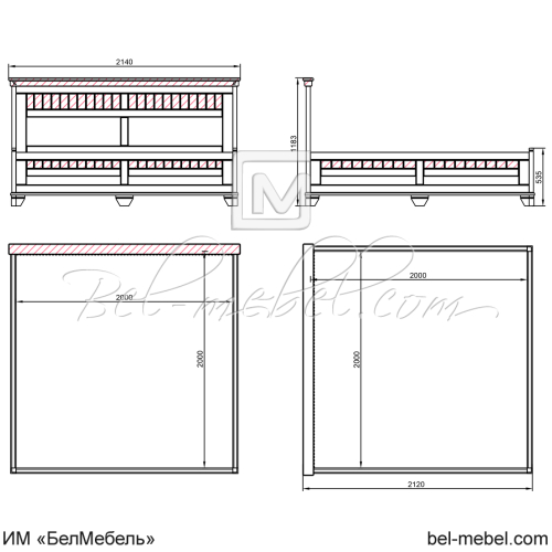 Кровать "Винтаж" эскиз 39
