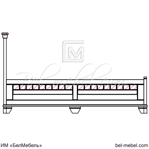 Кровать двойная эскиз 39