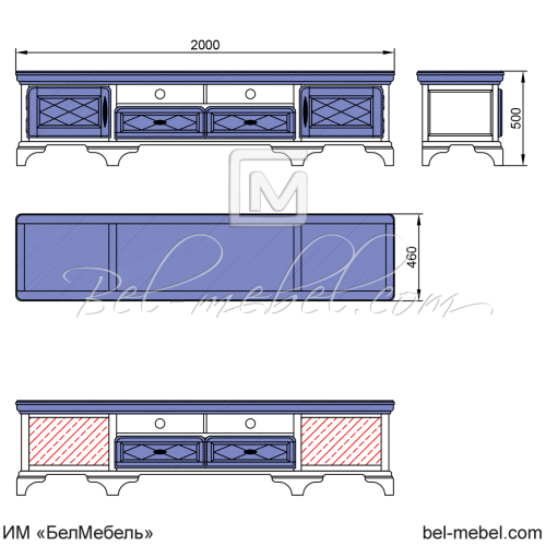 Тумба под ТВ "Софи" СКМ-004-15