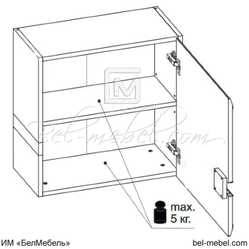 Шкаф навесной LINATE 1D TYP 65
